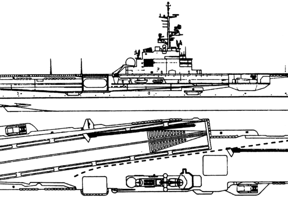 Aircraft carrier NAeL Sao Paulo 2000 [ex NMF Foch R99 Light Carrier] - drawings, dimensions, pictures